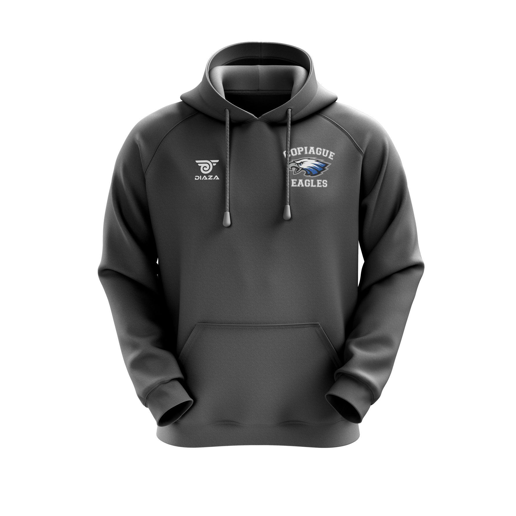 Copiague Eagles Cotton Hoodie Black - Diaza Football