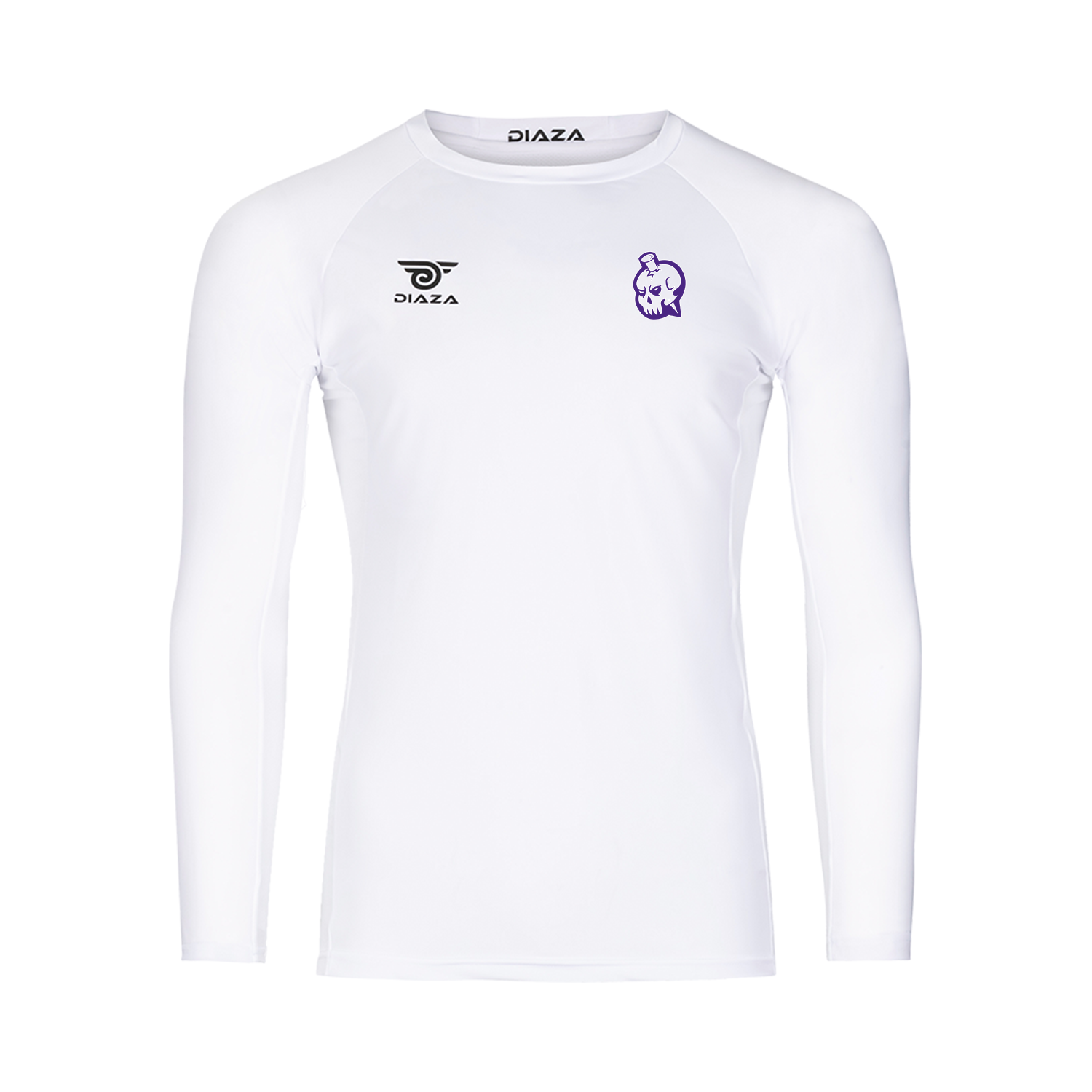 New Orleans Curse Long Sleeve Compression Shirt White - Diaza Football