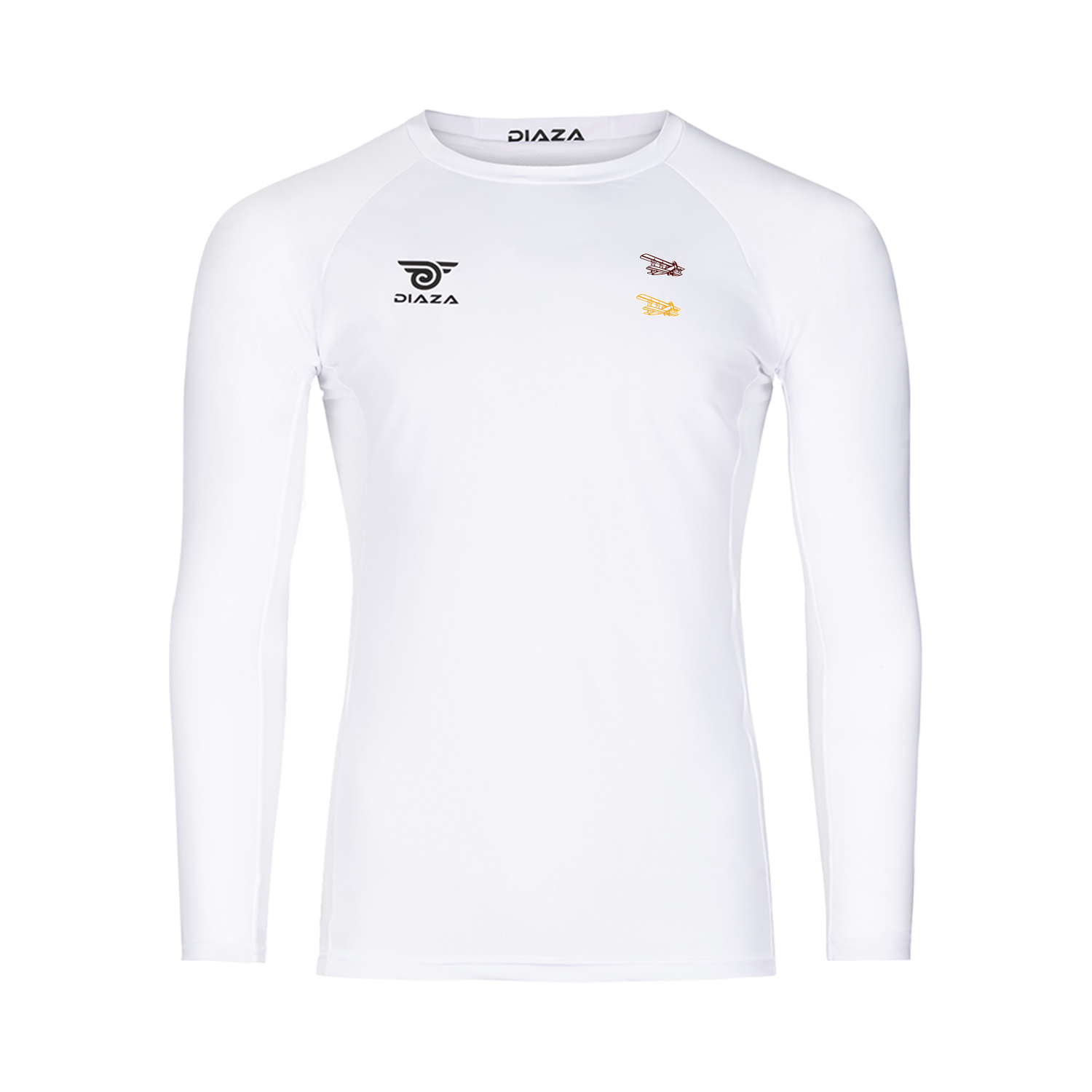 Charlotte Aviators Long Sleeve Compression Shirt White - Diaza Football