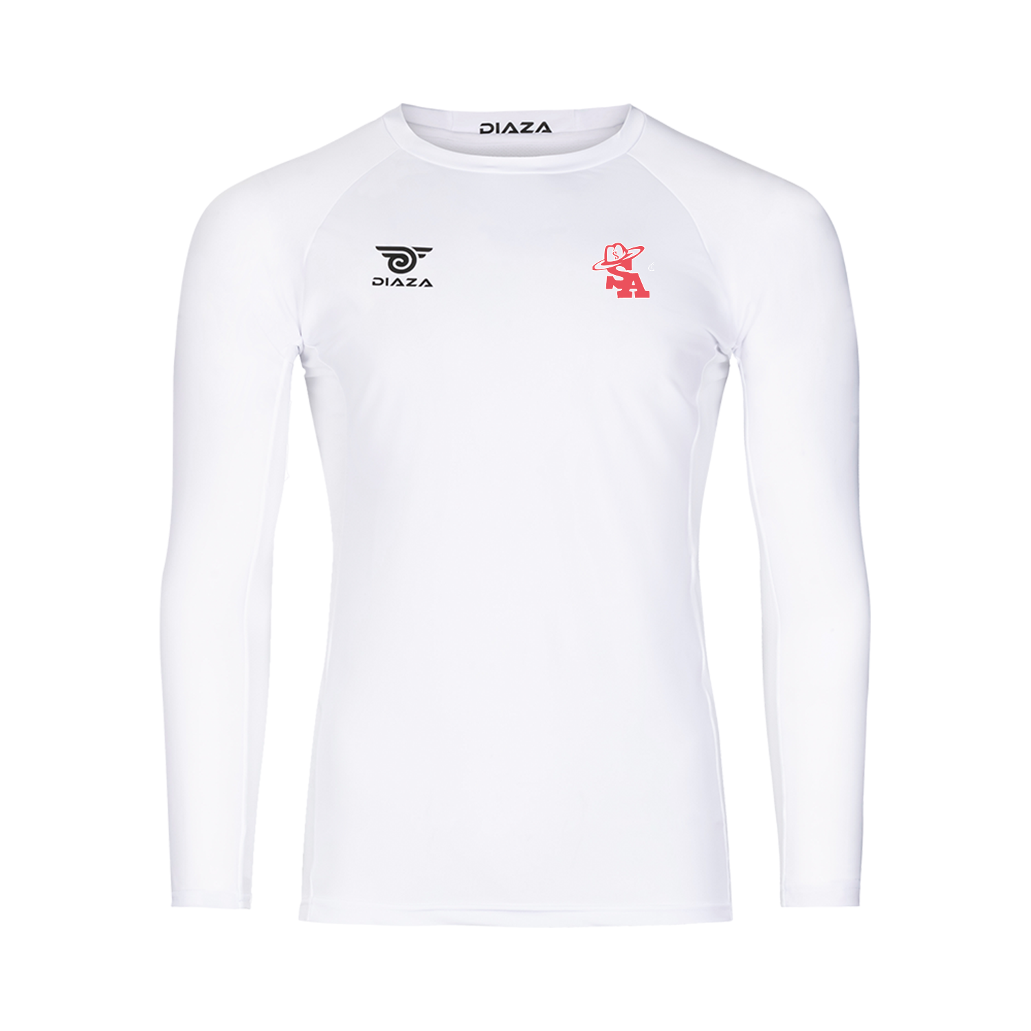 San Antonio Soldados Long Sleeve Compression Shirt White - Diaza Football
