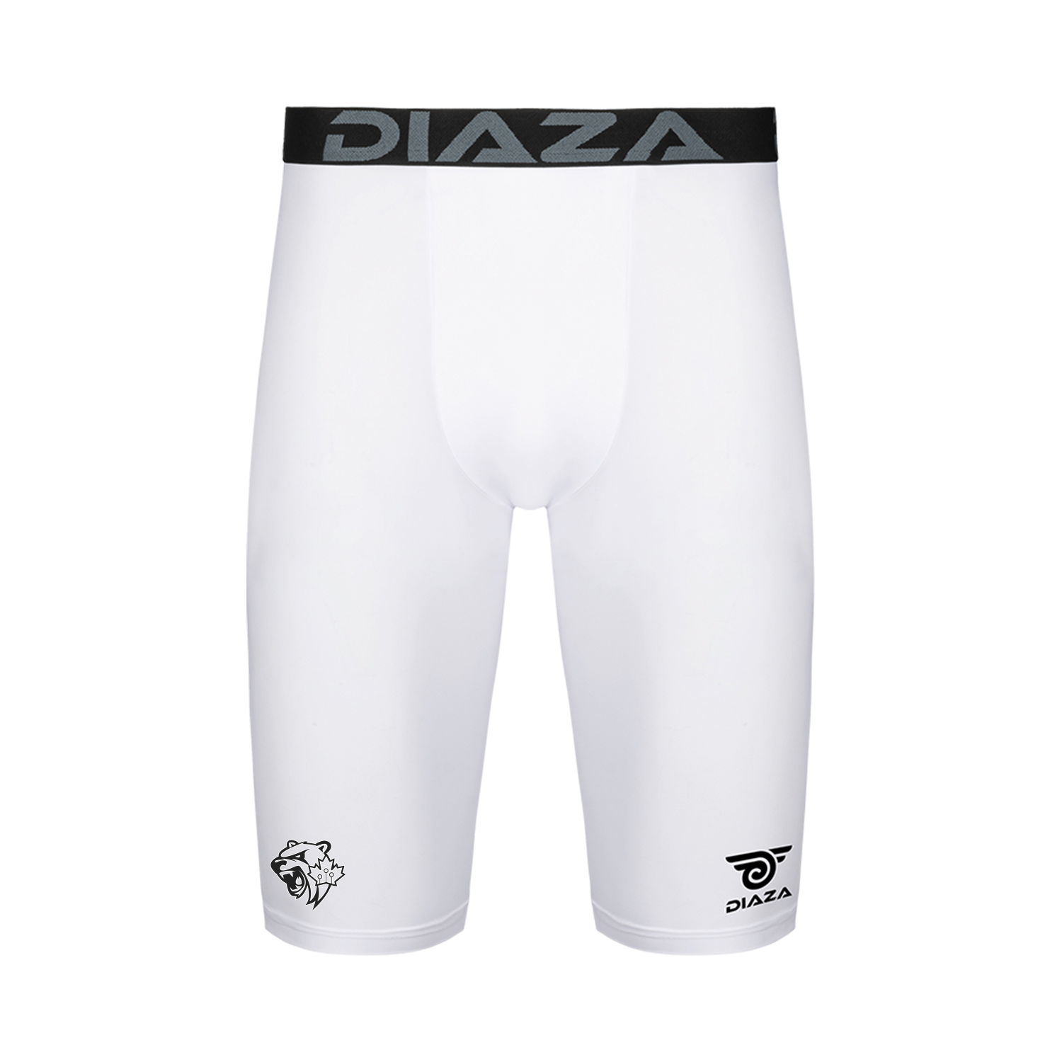 Ottawa Black Bears Compression Shorts White - Diaza Football