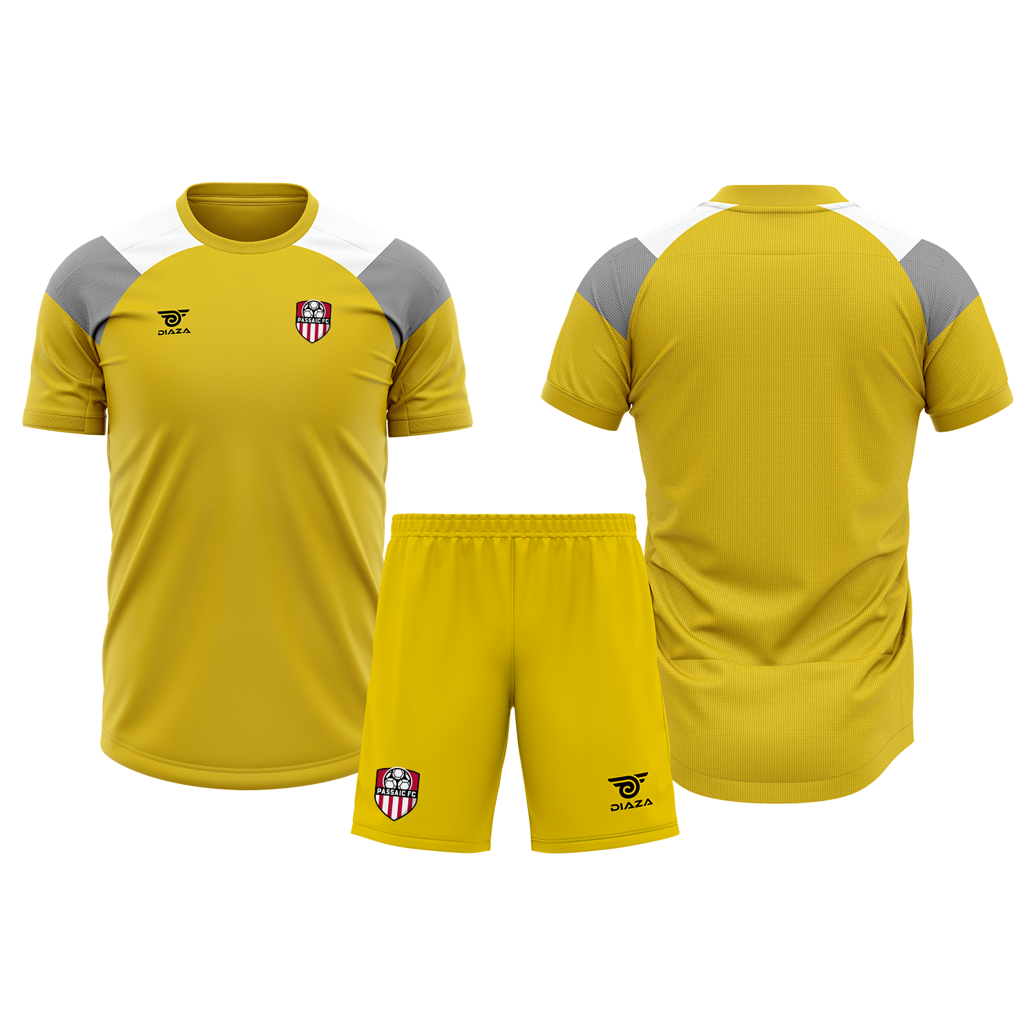 Passaic FC Tri-Tone Practice Kit Yellow - Diaza Football