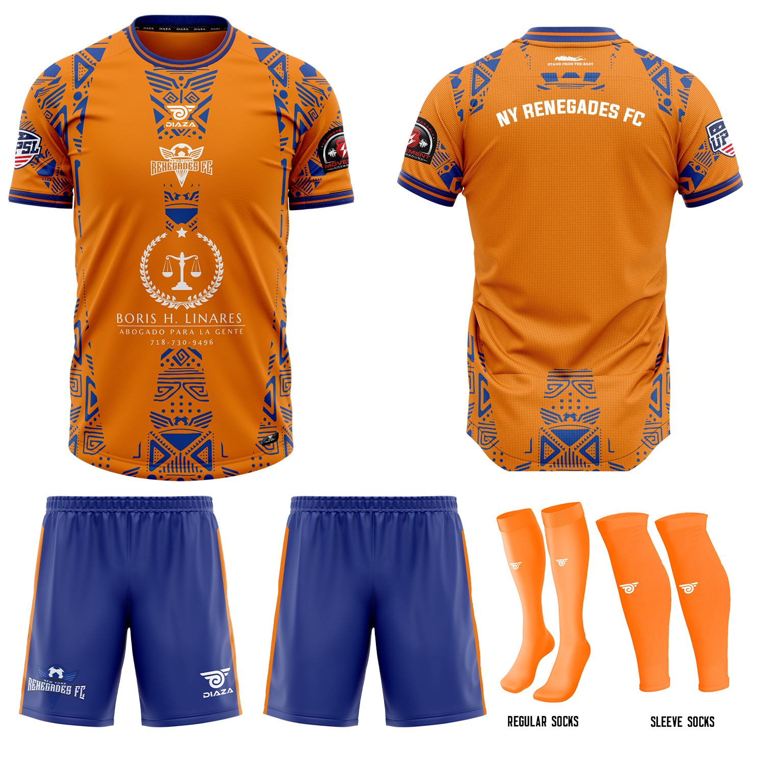 Renegades Orange Uniform - Diaza Football
