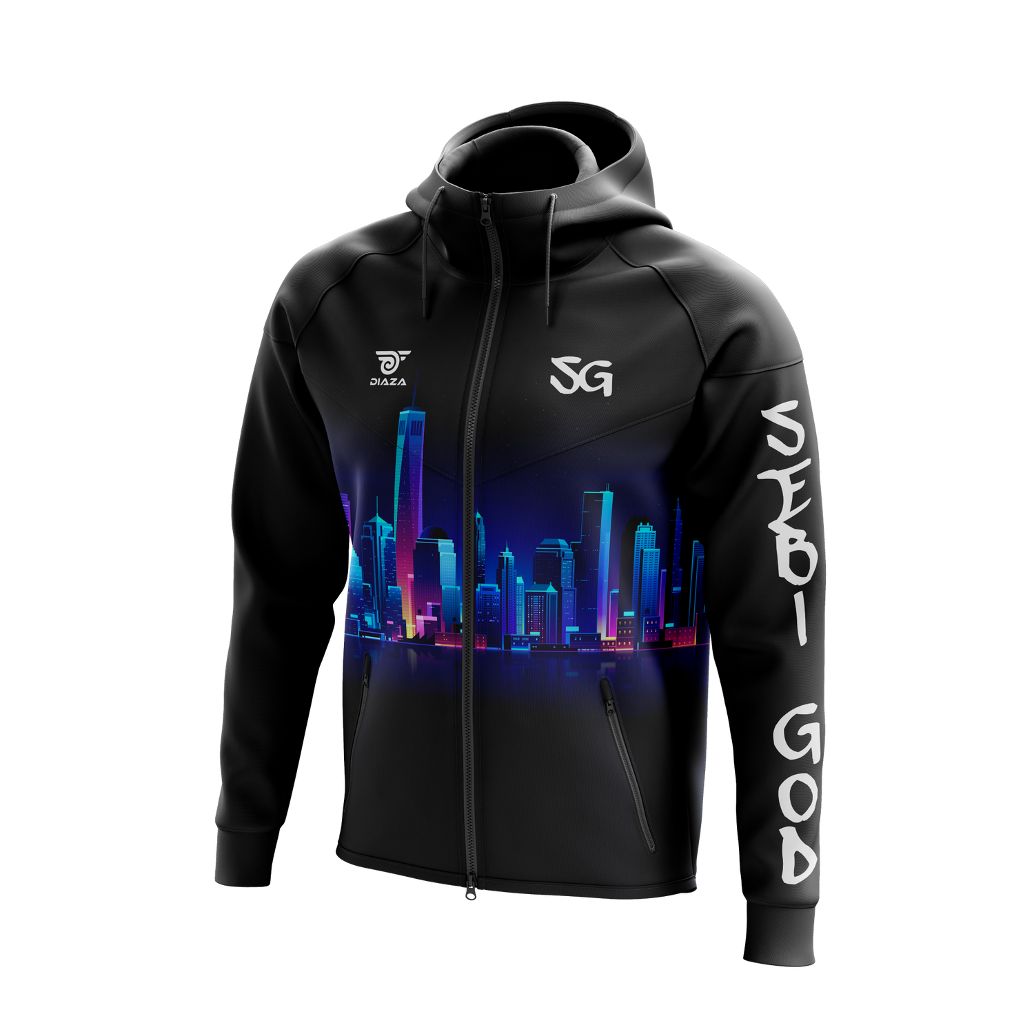 Sebigod Full Zip Up Jacket Black - Diaza Football