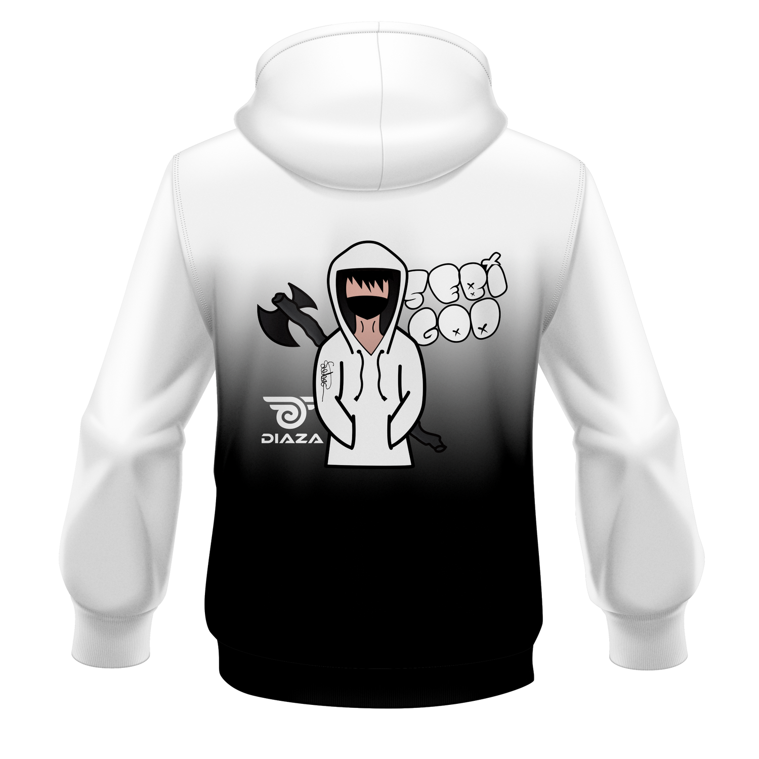 Sebigod Full Zip Up Jacket White - Diaza Football