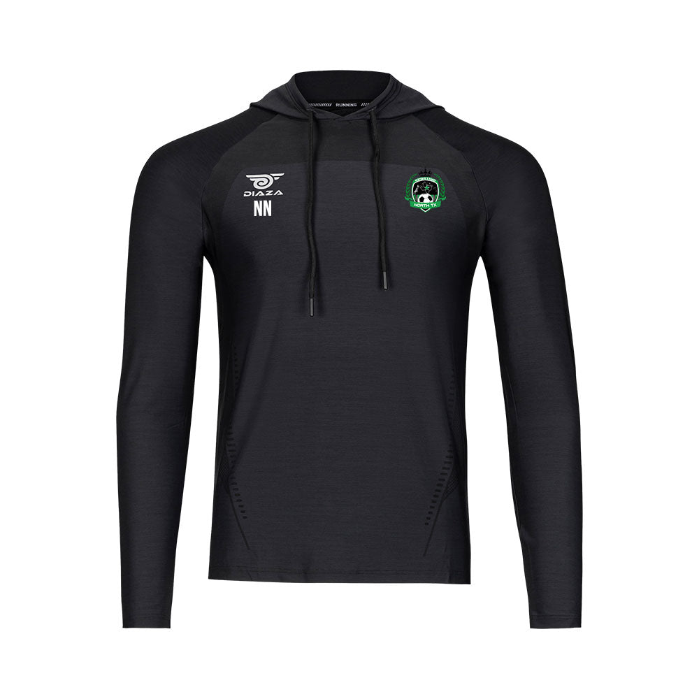 Sporting North Texas Suba Hooded Long Sleeve Black - Diaza Football