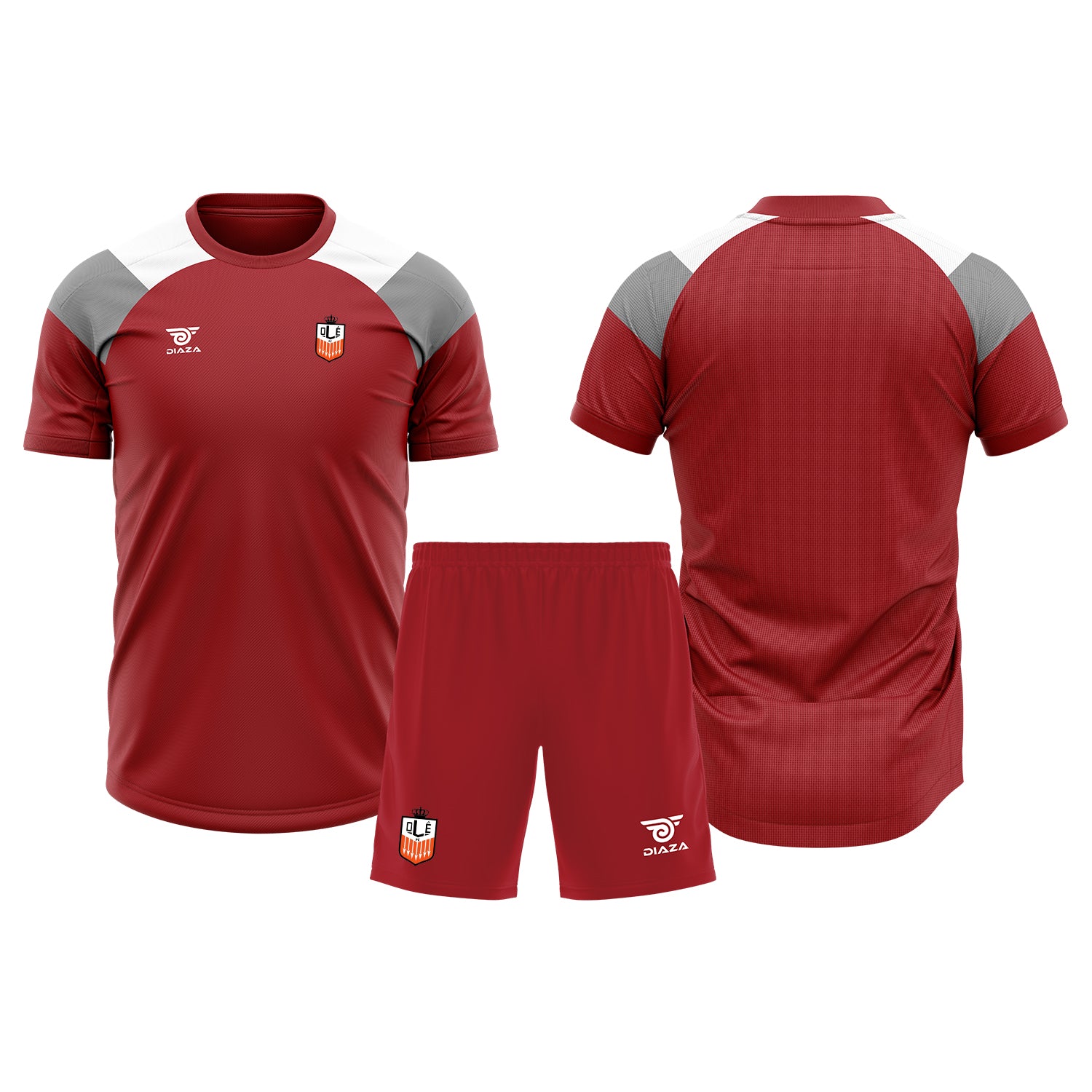 OLE FC Tri-Tone Practice Kit Red - Diaza Football 