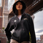 Brooklyn FC Soccer Retro Black Full Zip Up Jacket - Diaza Football 