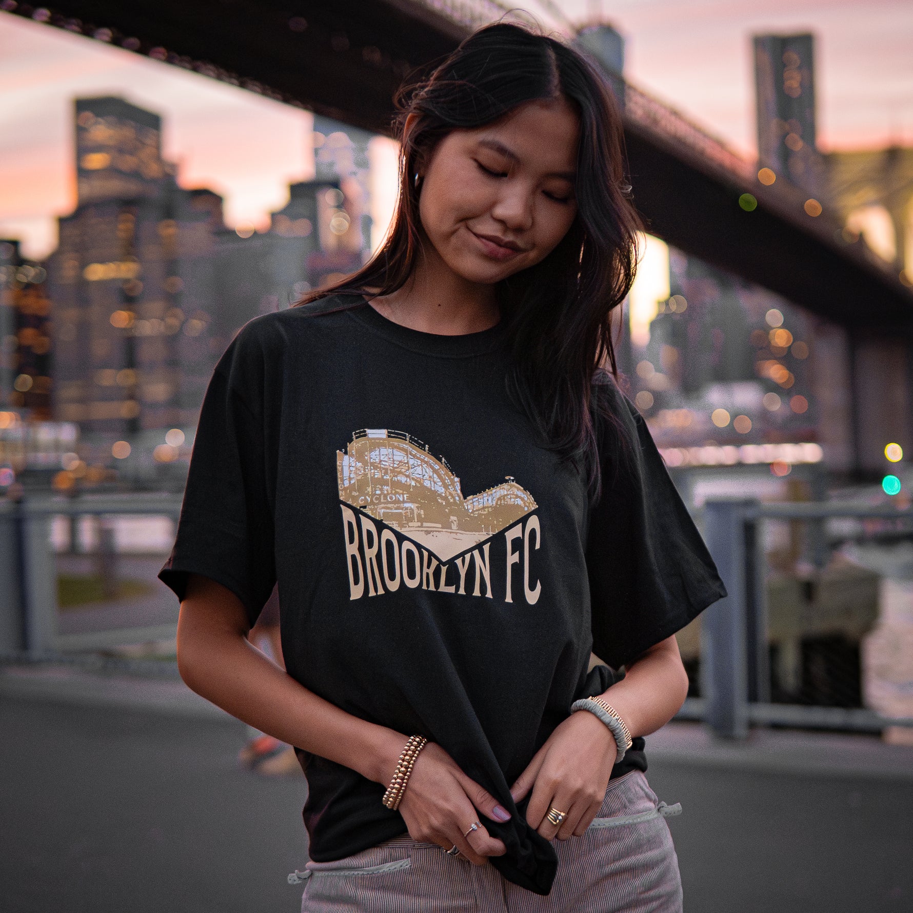 Brooklyn FC Cyclone Retro Black T-Shirt - Diaza Football 