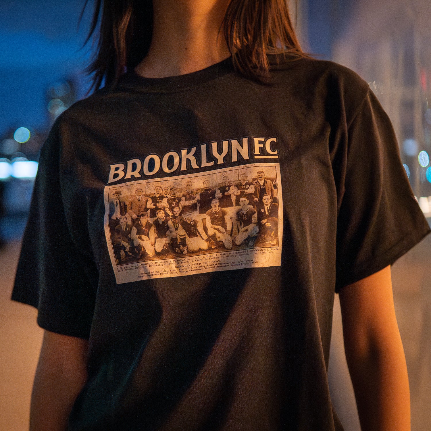 Brooklyn FC Soccer Retro Black T-Shirt - Diaza Football 