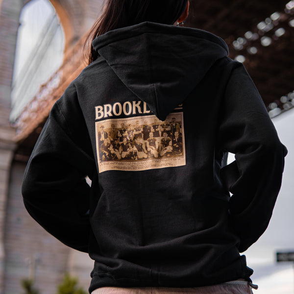 Brooklyn FC Soccer Retro Black Full Zip Up Jacket