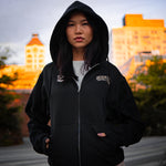 Brooklyn FC Bridge Retro Black Full Zip Up Jacket - Diaza Football 