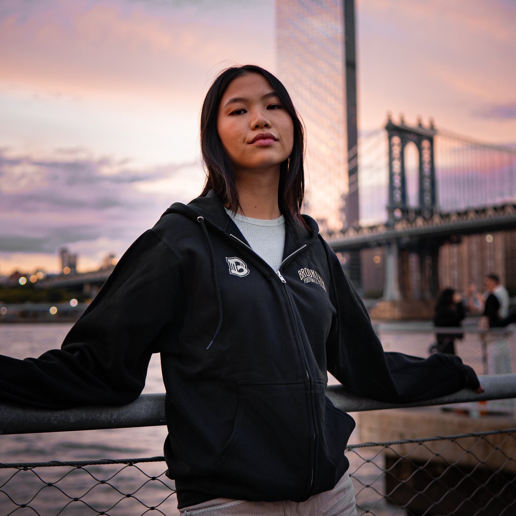 Brooklyn FC Cyclone Retro Black Full Zip Up Jacket - Diaza Football 