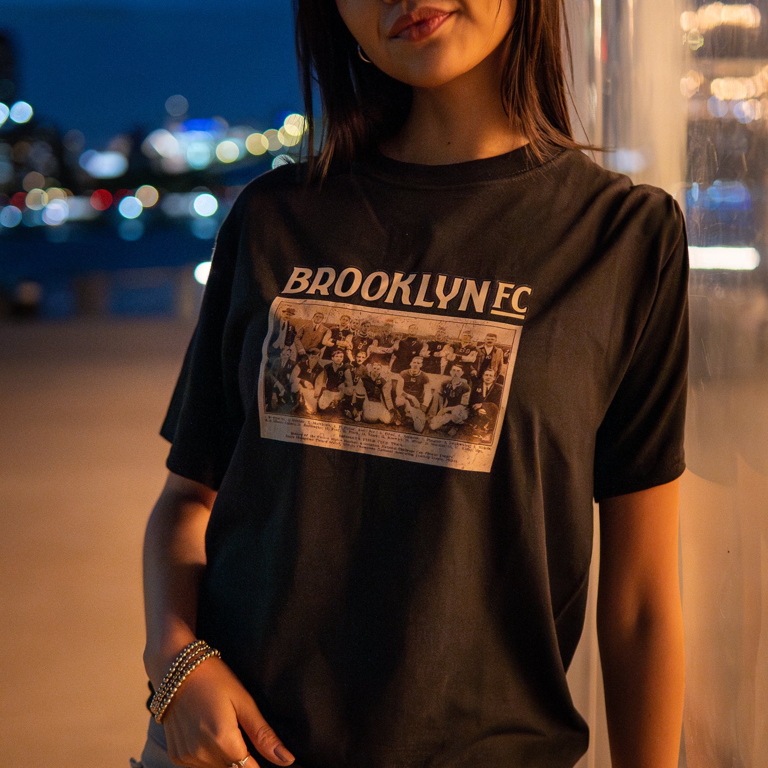 Brooklyn FC Soccer Retro Black T-Shirt - Diaza Football 