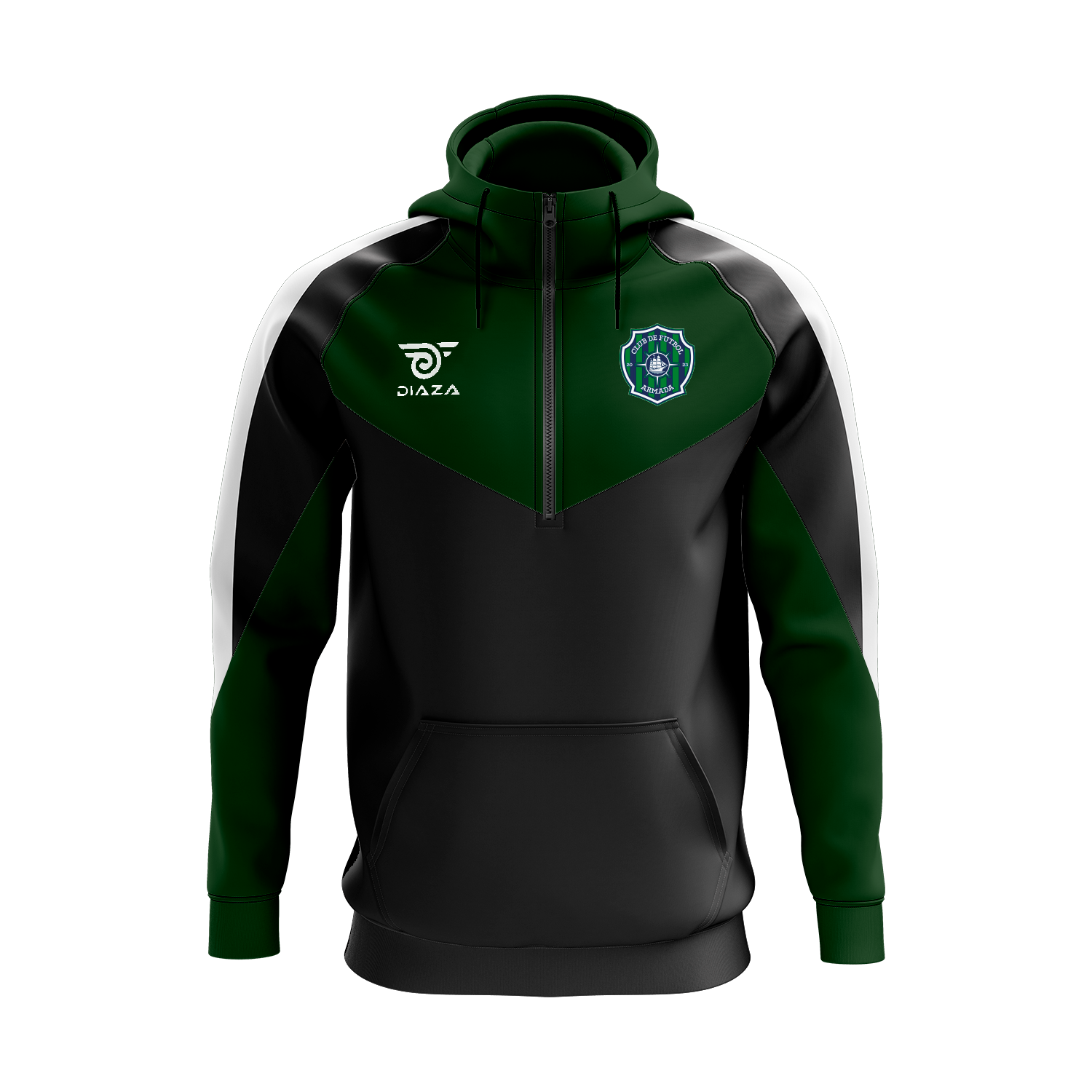CF Armada 3/4 Zip Up Jacket With Hoodie Lava Green