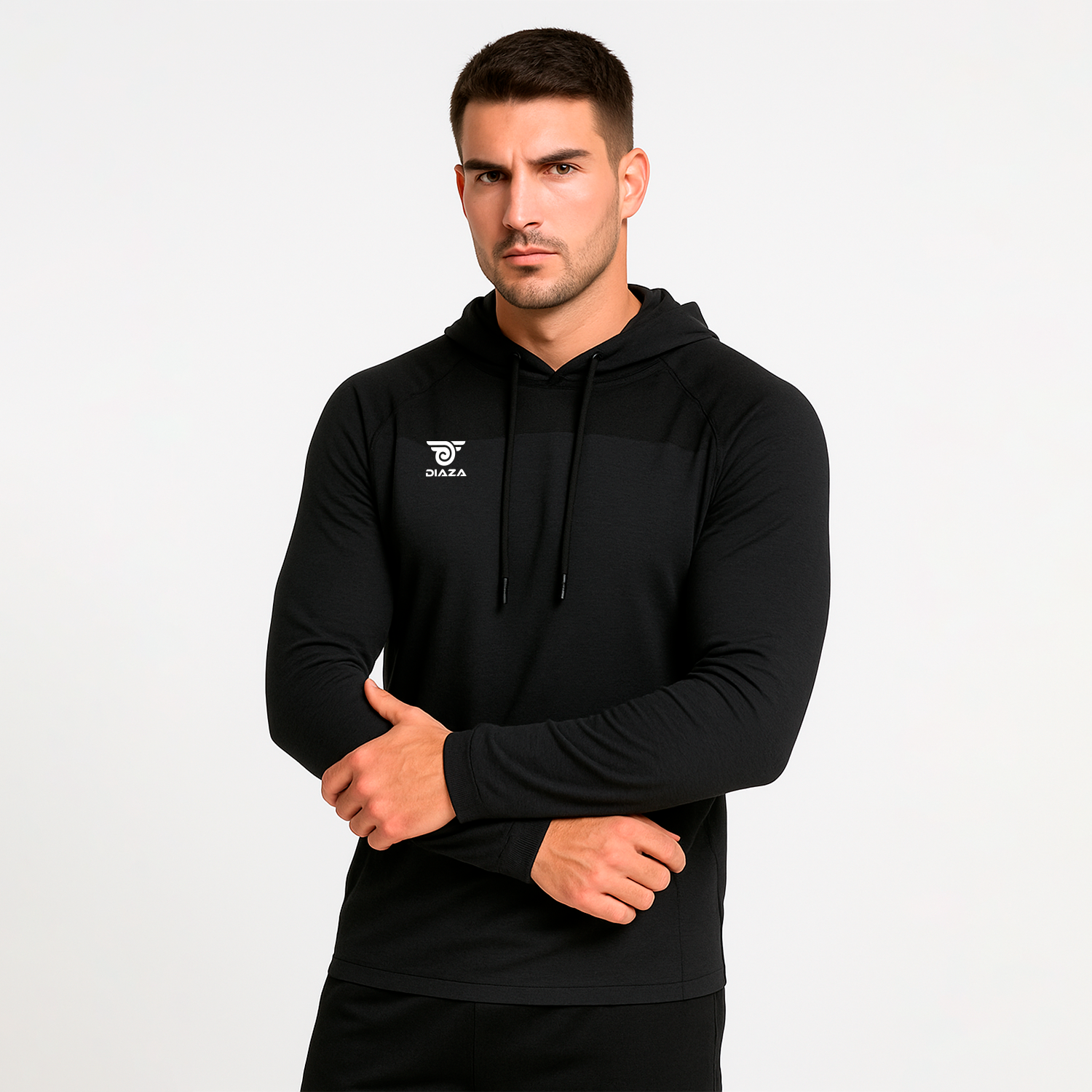 Diaza Flex Suba Capucha Manga Larga Negro