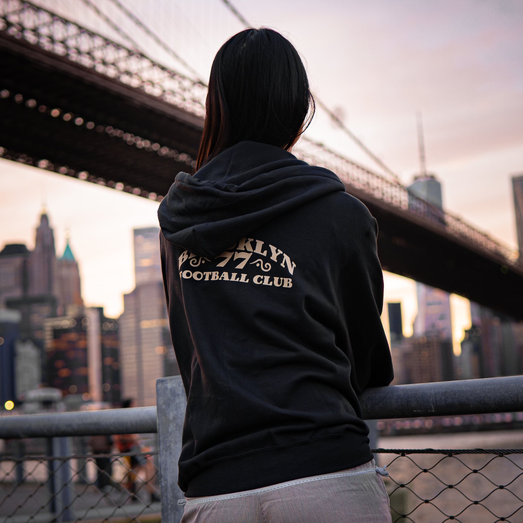 Brooklyn FC Maimonides Park Retro Black Full Zip Up Jacket - Diaza Football 