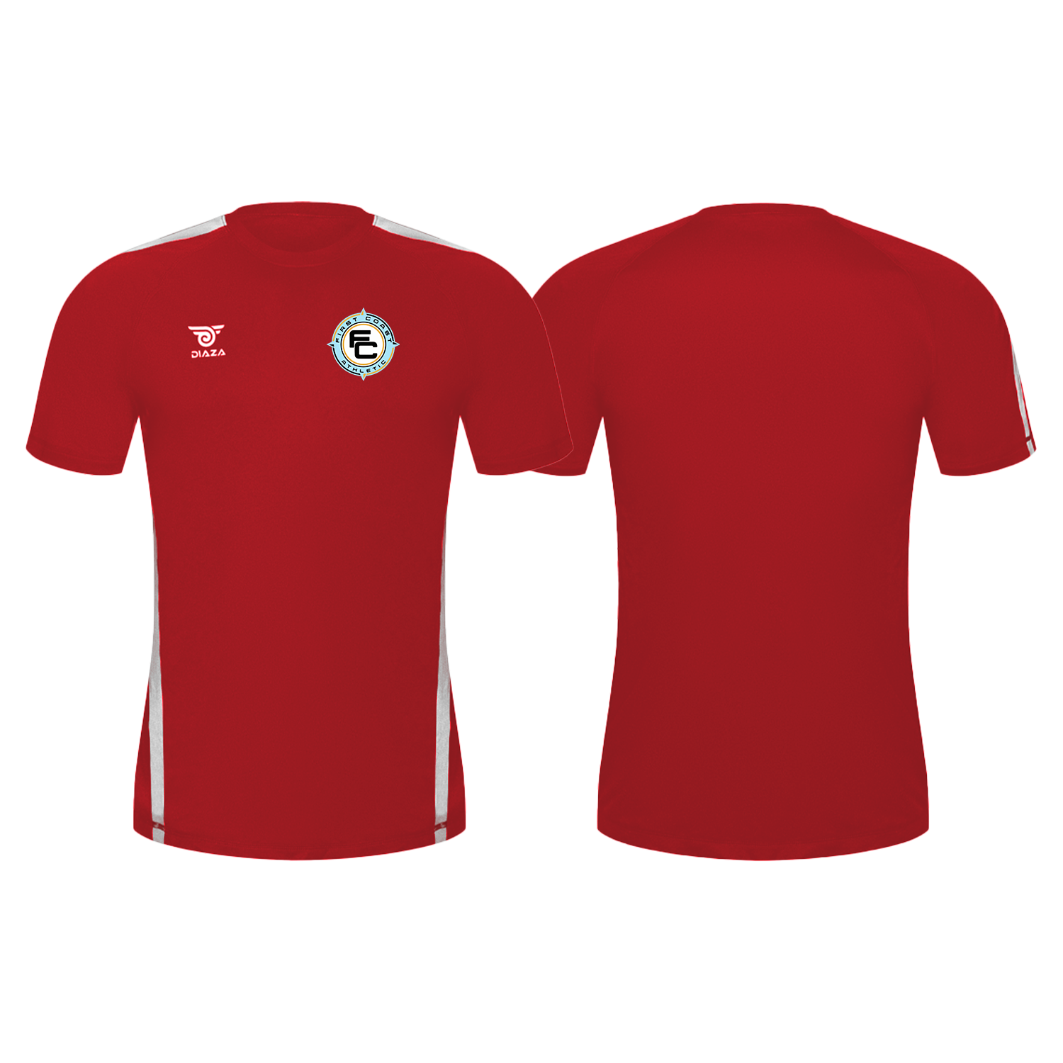First Coast Athletic City Training Jersey Red White - Diaza Football 
