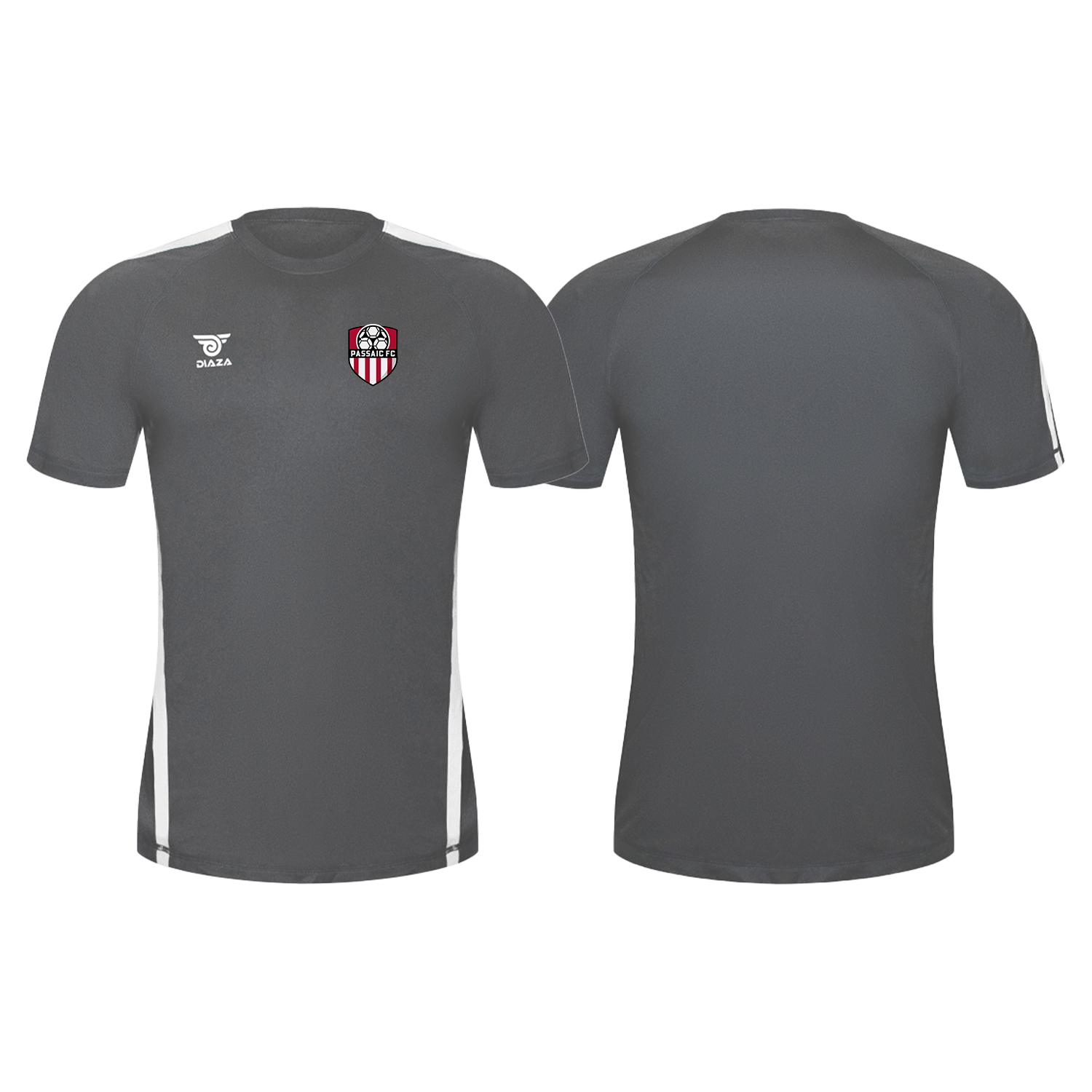 Passaic FC City Training Jersey Grey White - Diaza Football 