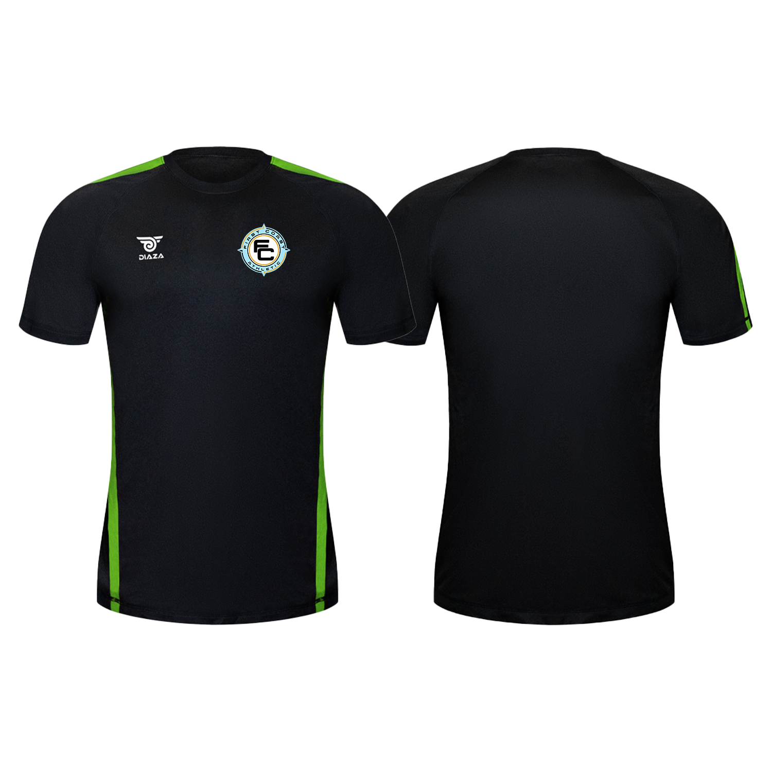First Coast Athletic City Training Jersey Black Green - Diaza Football 