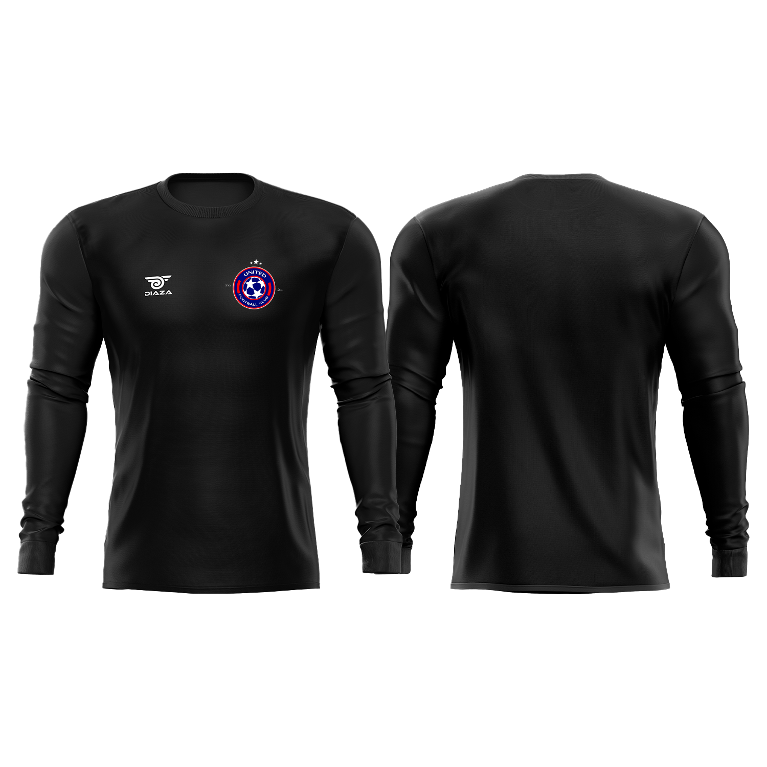 United Football  Long Sleeve Dipro Shirt Black - Diaza Football 