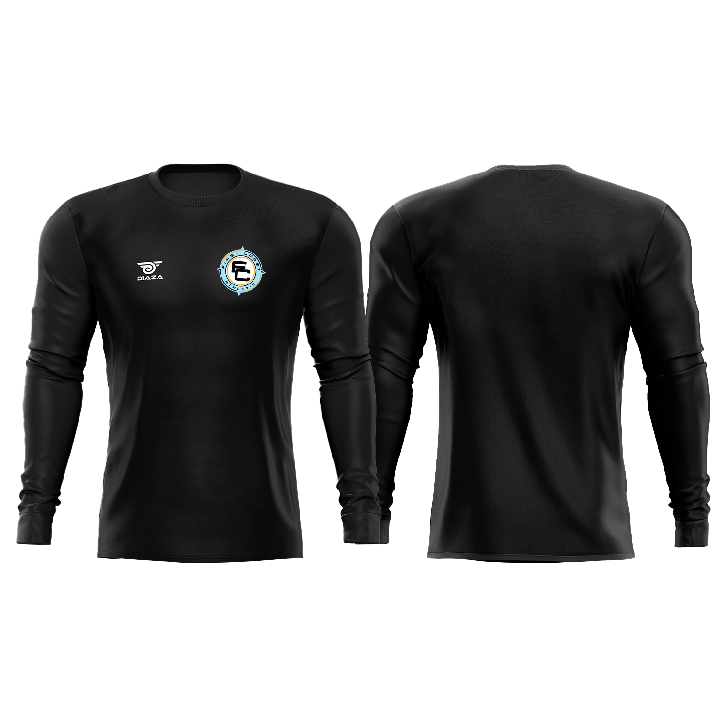 First Coast Athletic Long Sleeve Dipro Shirt Black - Diaza Football 