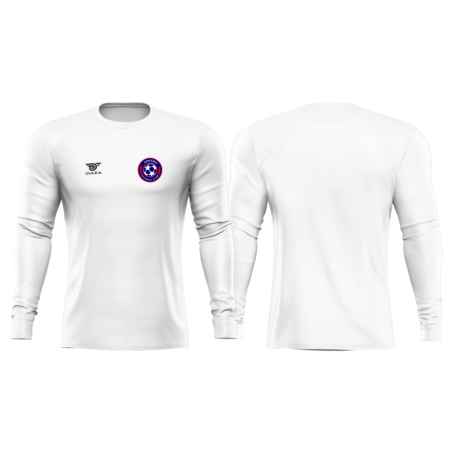 United Football Long Sleeve Dipro-Shirt White - Diaza Football 