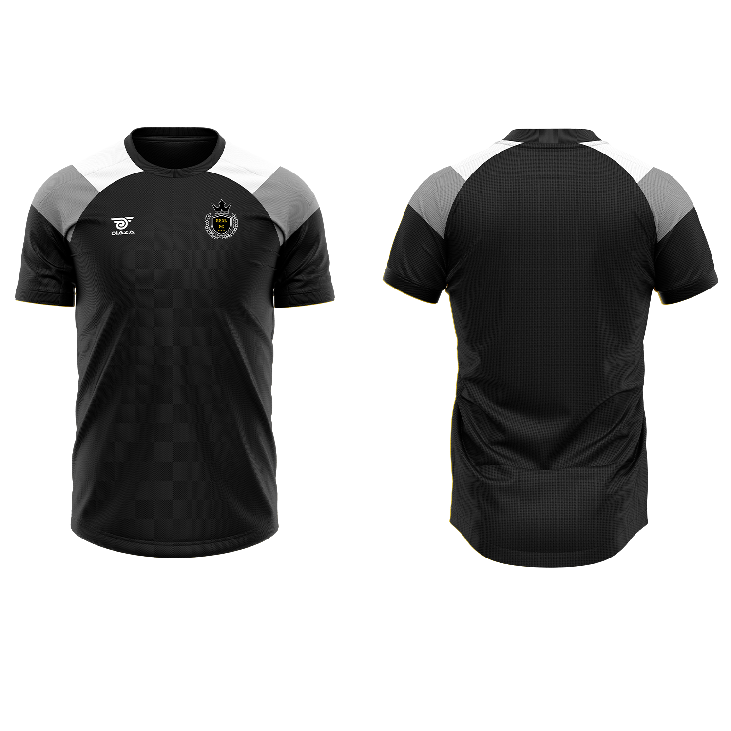 Real FC Tri-Tone Practice Jersey Black - Diaza Football 