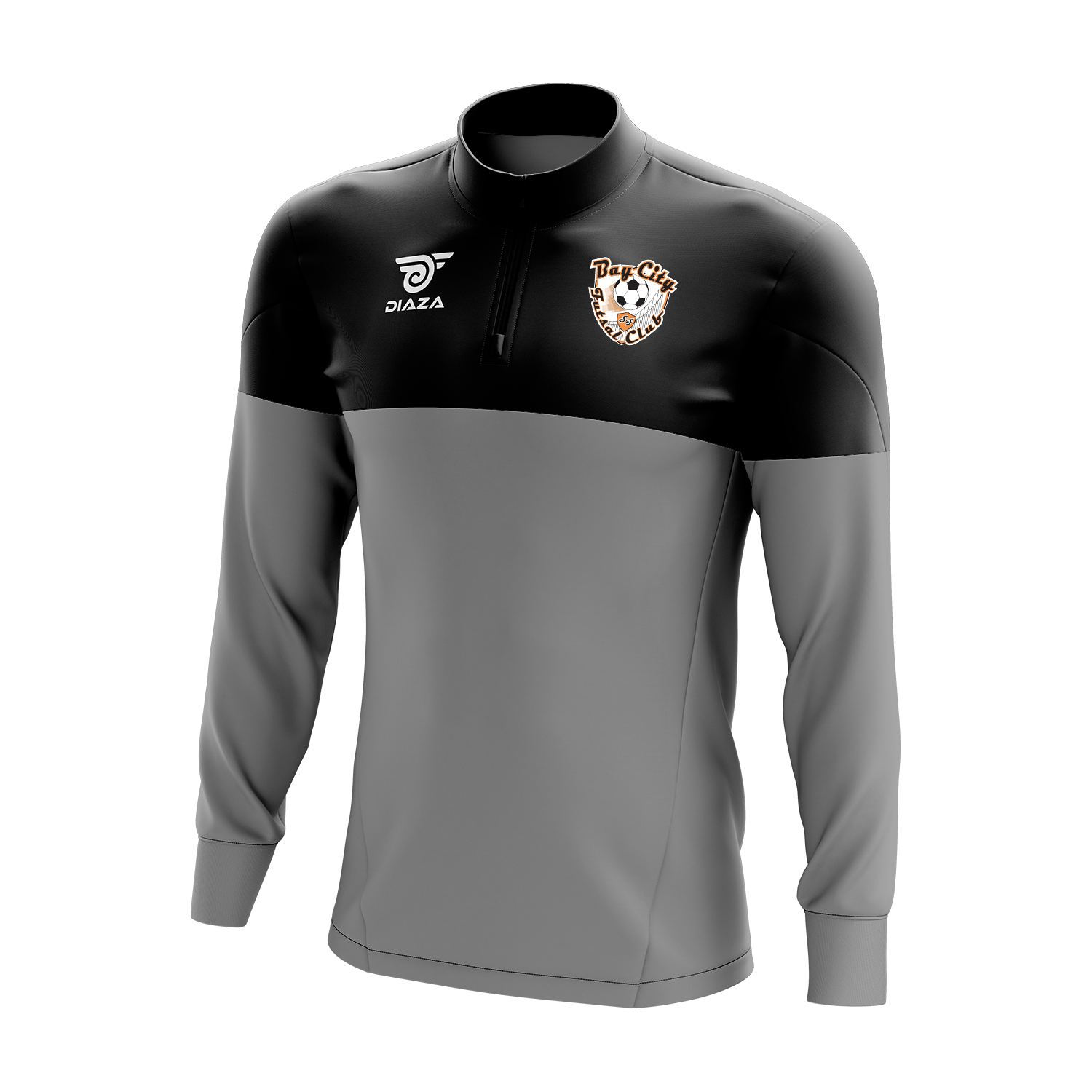 bay city 3 4 zip up jacket momentum grey