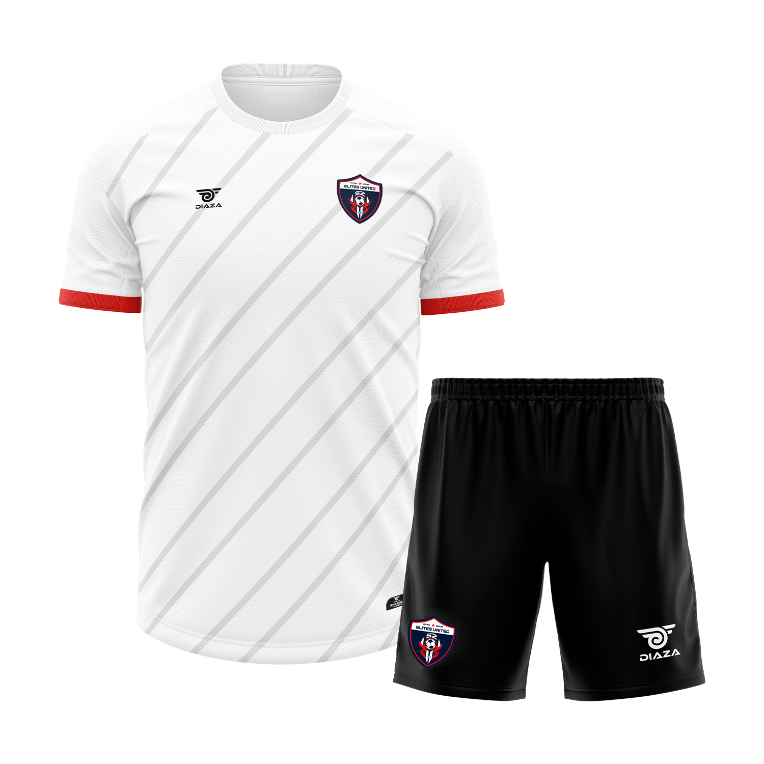 Elites United Away Training Uniform Kit White - Diaza Football 