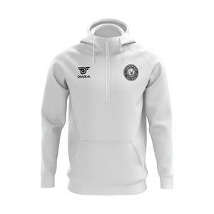 AC Valle Home 3/4 Zip Up Jacket with Hoodie White - Diaza Football 
