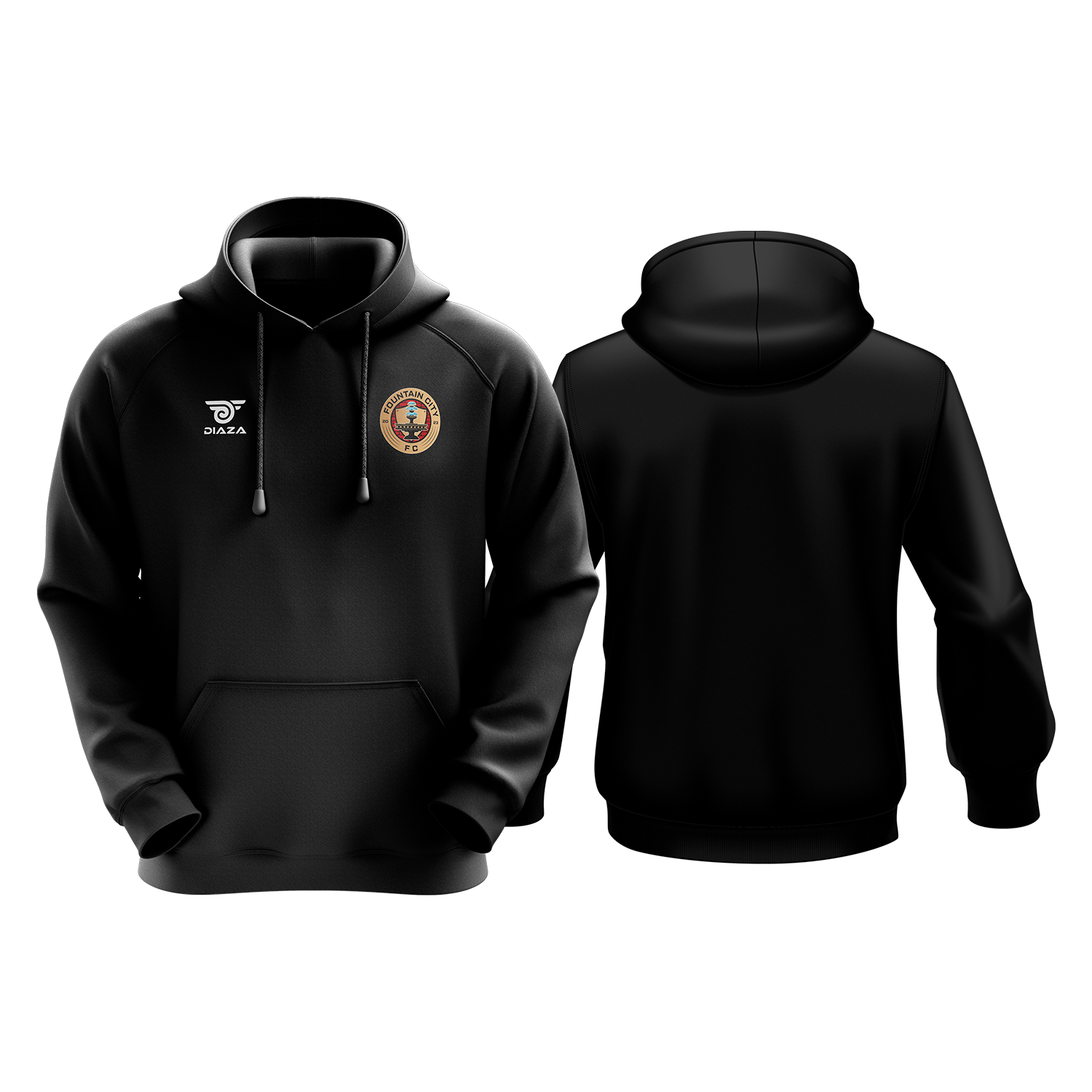 Fountain City Regular Hoodie  Black - Diaza Football 