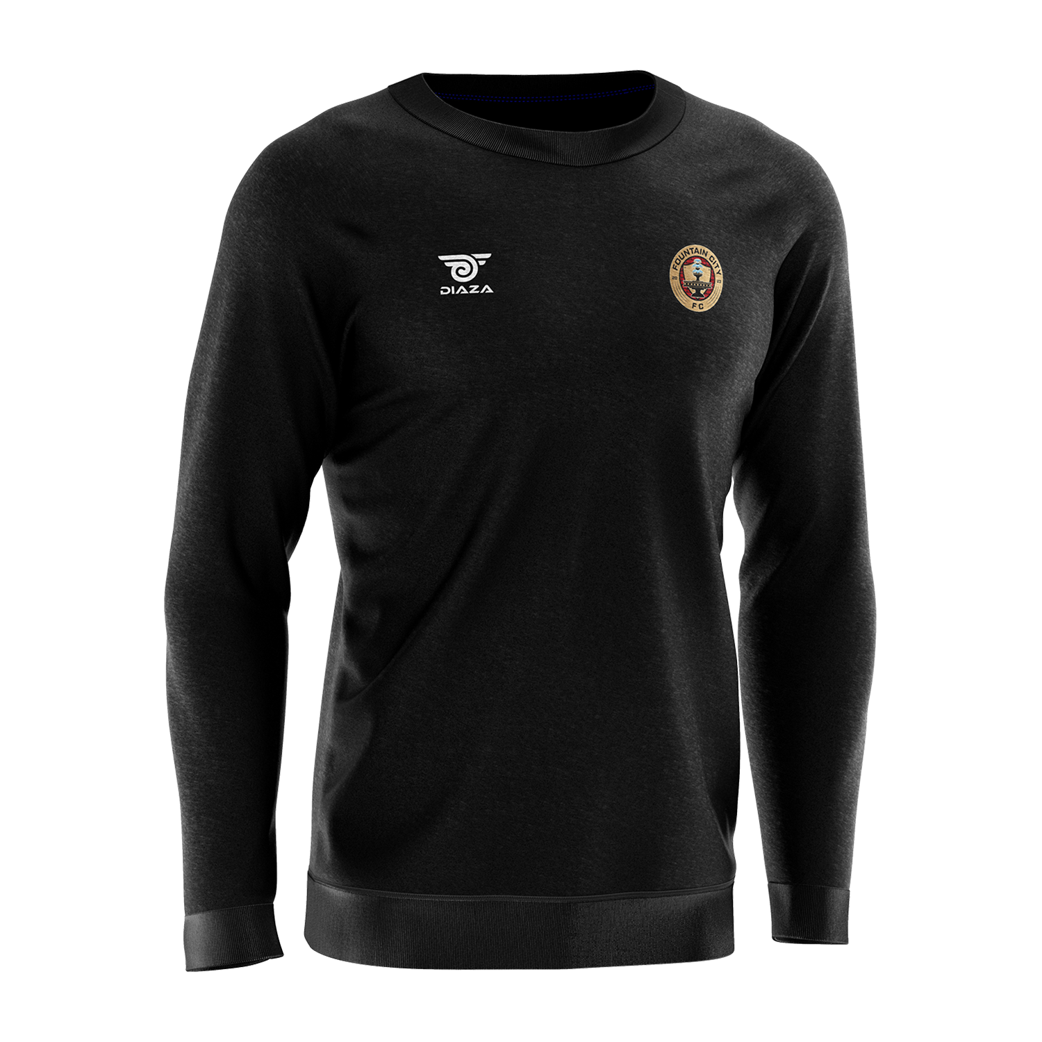 Fountain City Crew Neck Sweater  Black - Diaza Football 