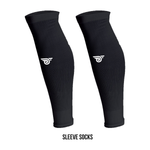 Fire Strikers Black Sleeve Socks - Diaza Football 