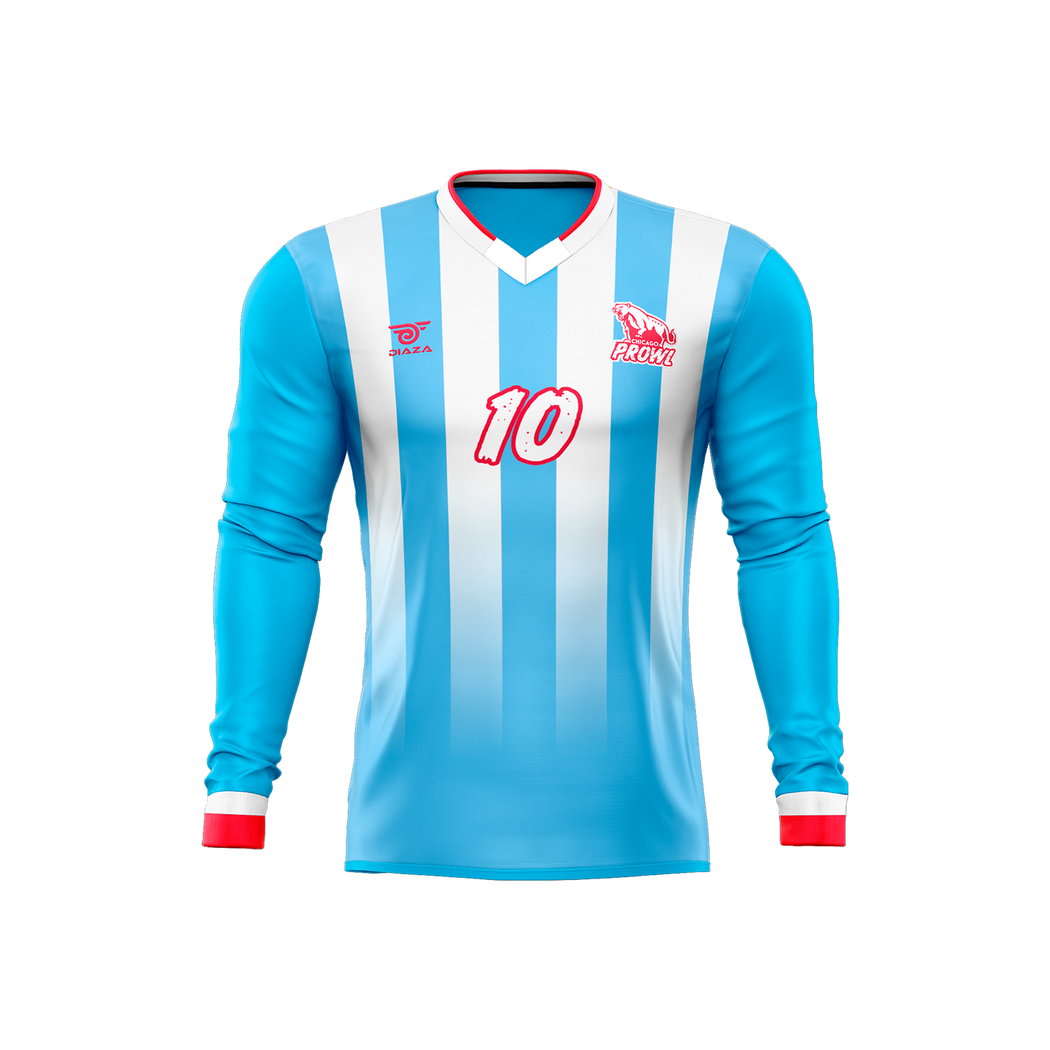 Chicago Prowl Away Long Sleeve Jersey - Diaza Football 