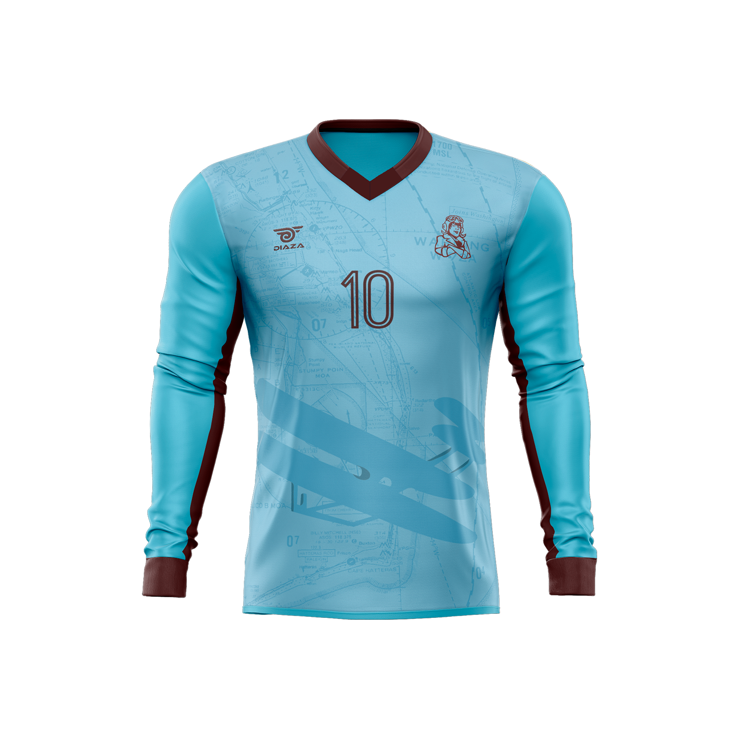 Charlotte Aviators Away Long Sleeve Jersey - Diaza Football 