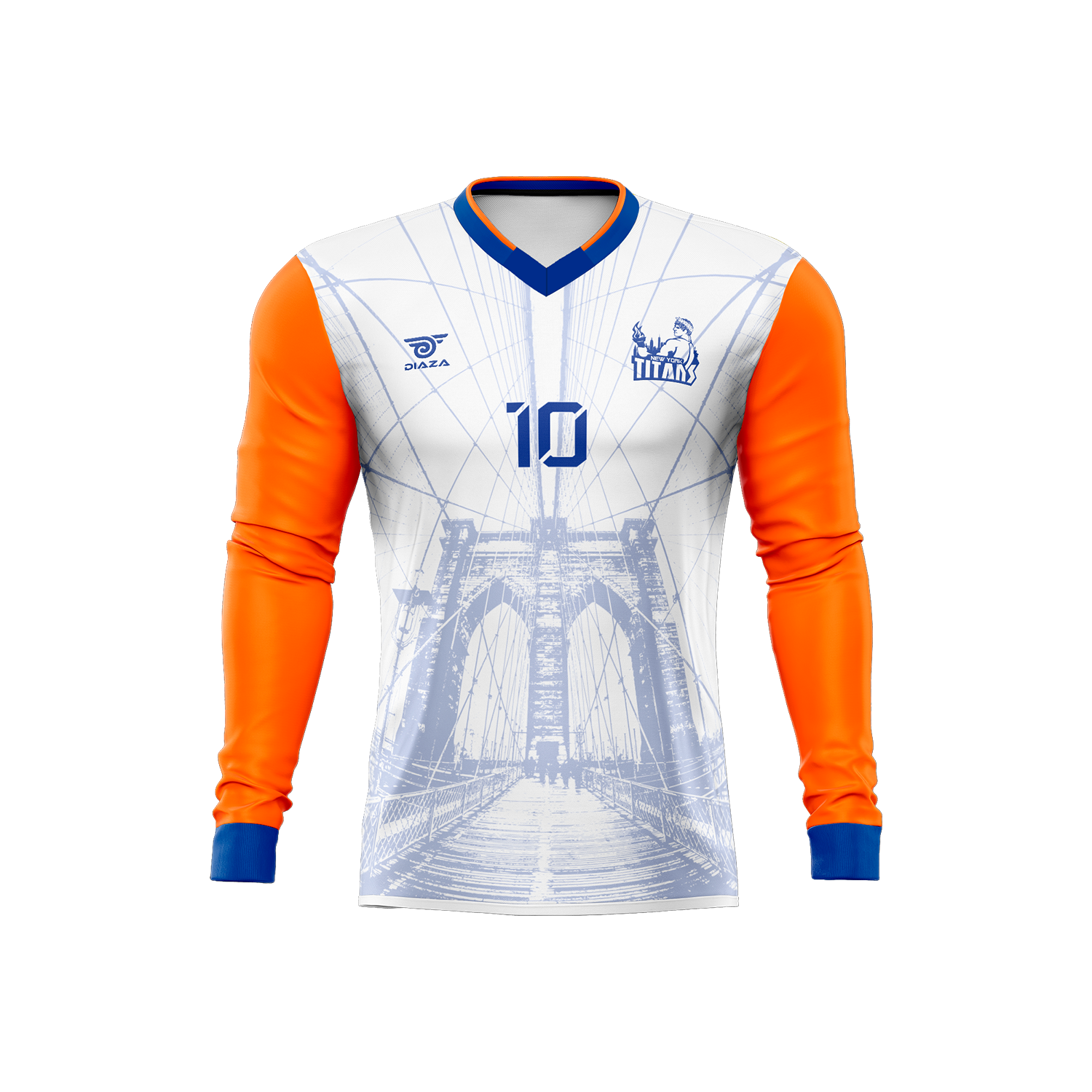 New York Titans Away Long Sleeve Jersey - Diaza Football 