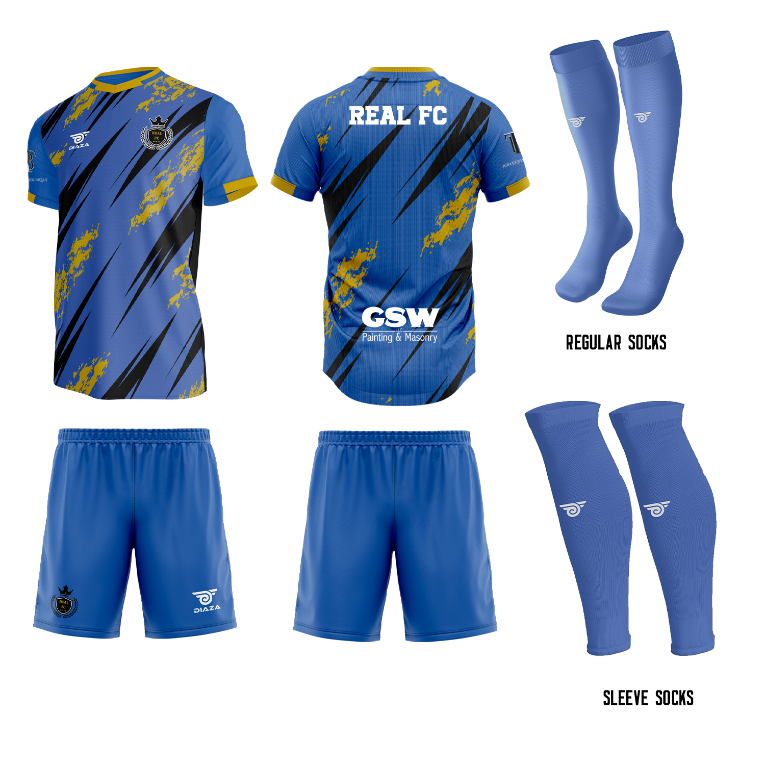 Real FC Home Kit - Diaza Football 