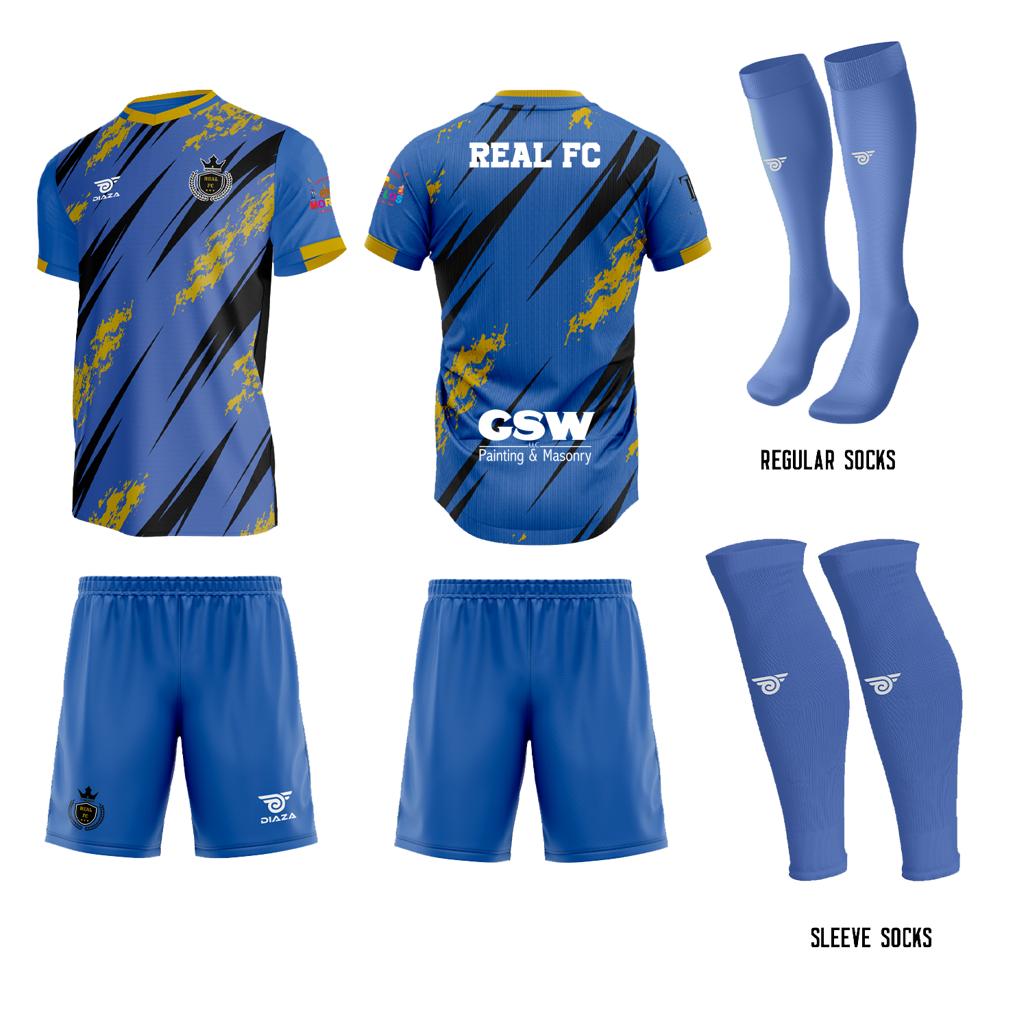 Real FC Home Kit - Diaza Football 