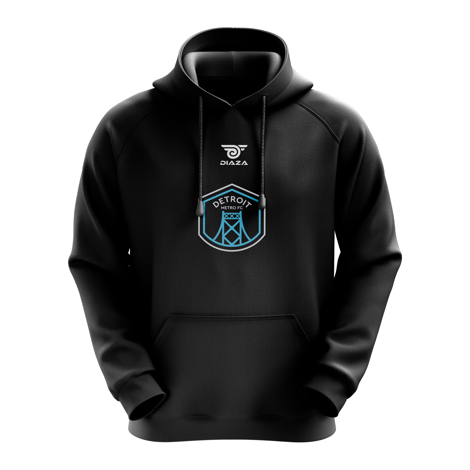 Detroit Metro FC Logo Blue Hoodie - Diaza Football 