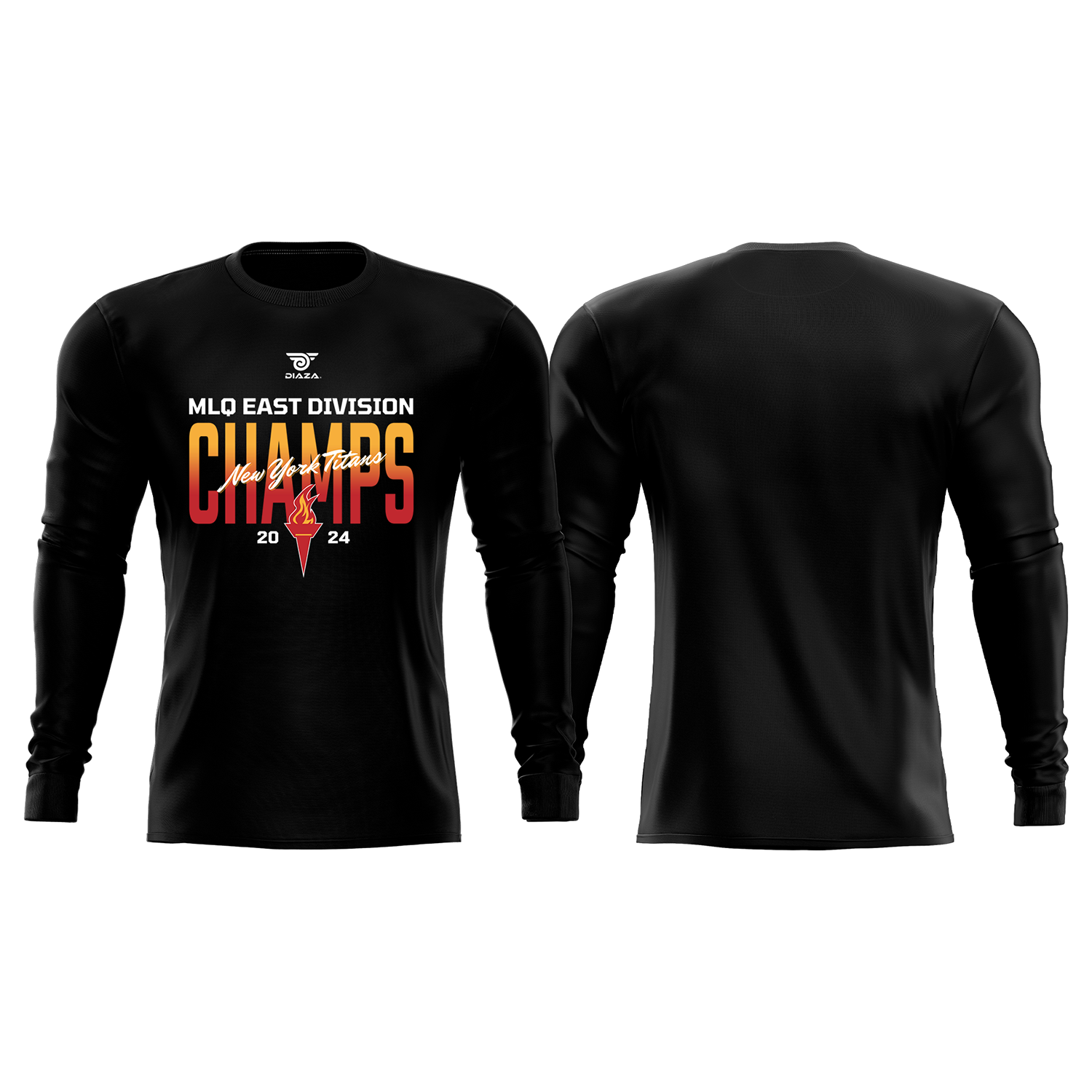 New York Titans Dipro Shirt Black Long Sleeve - Diaza Football 