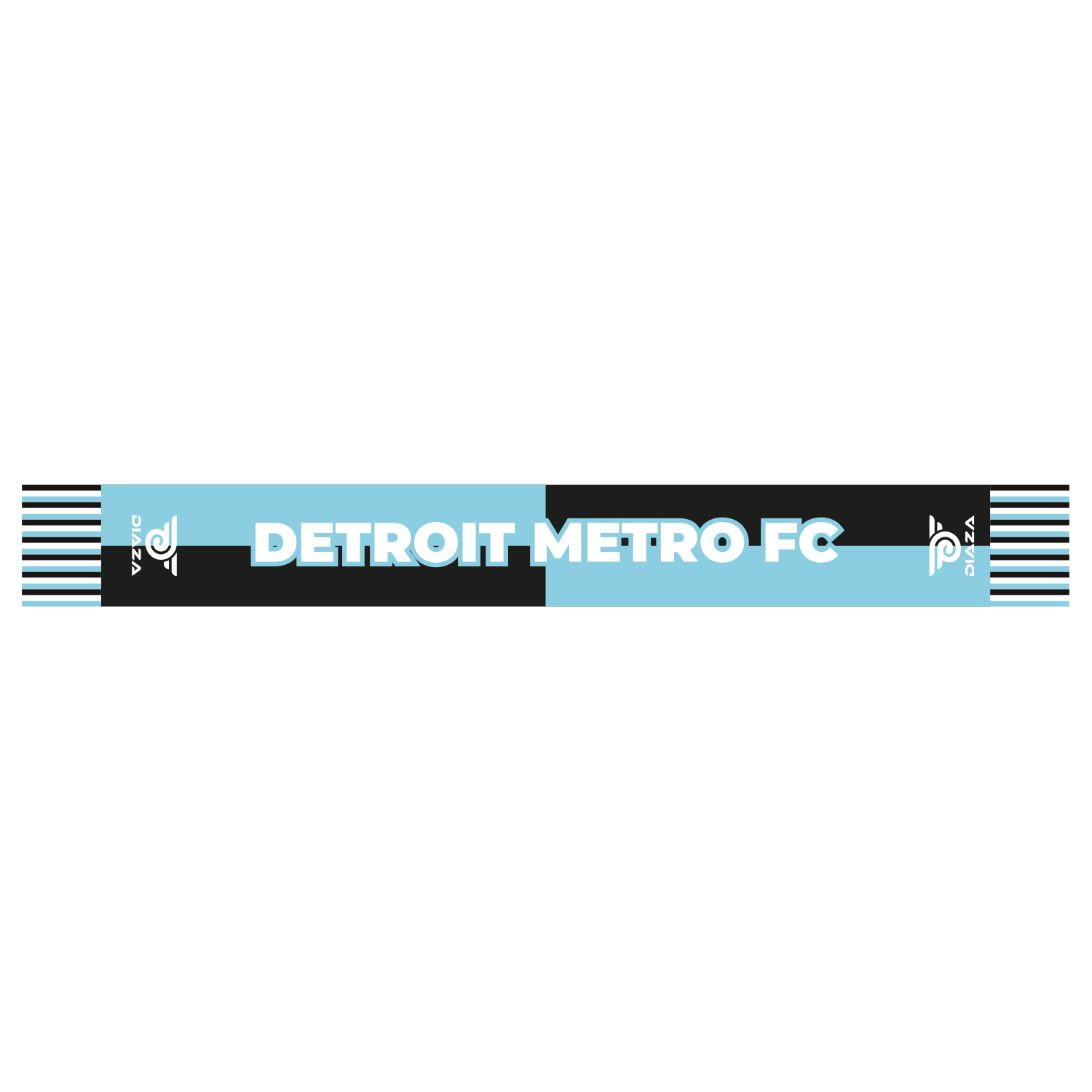 Detroit Metro FC Black And Blue Scarf - Diaza Football 