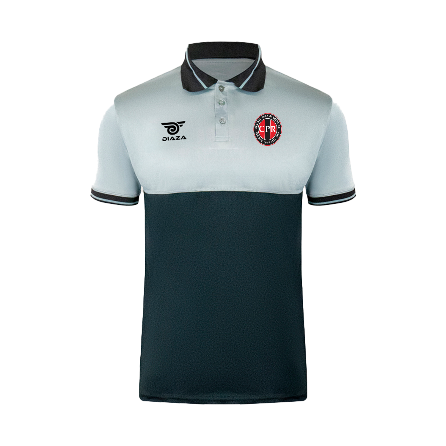 central park rangers classic polo black grey
