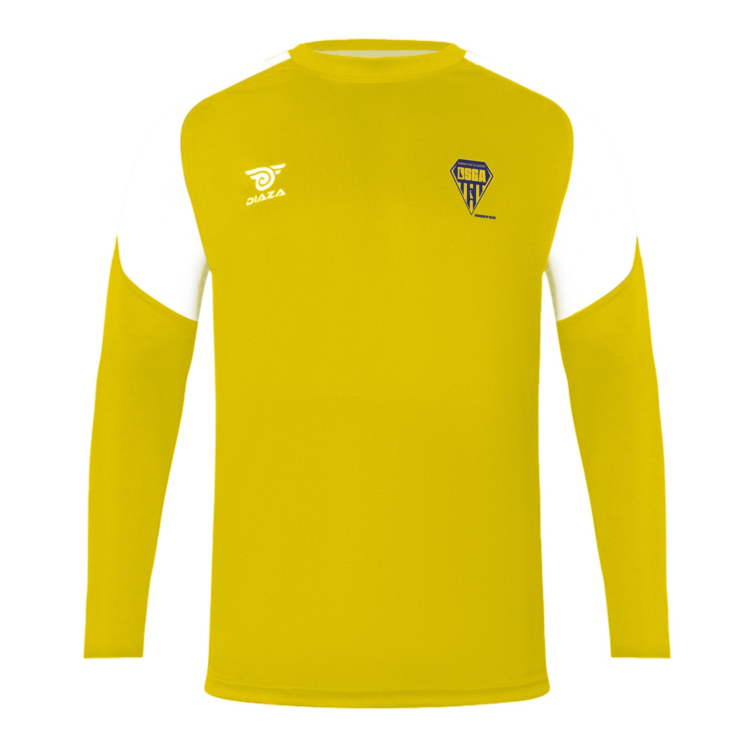Maglia da allenamento a maniche lunghe gialla Diamond State Academy - Diaza Football 