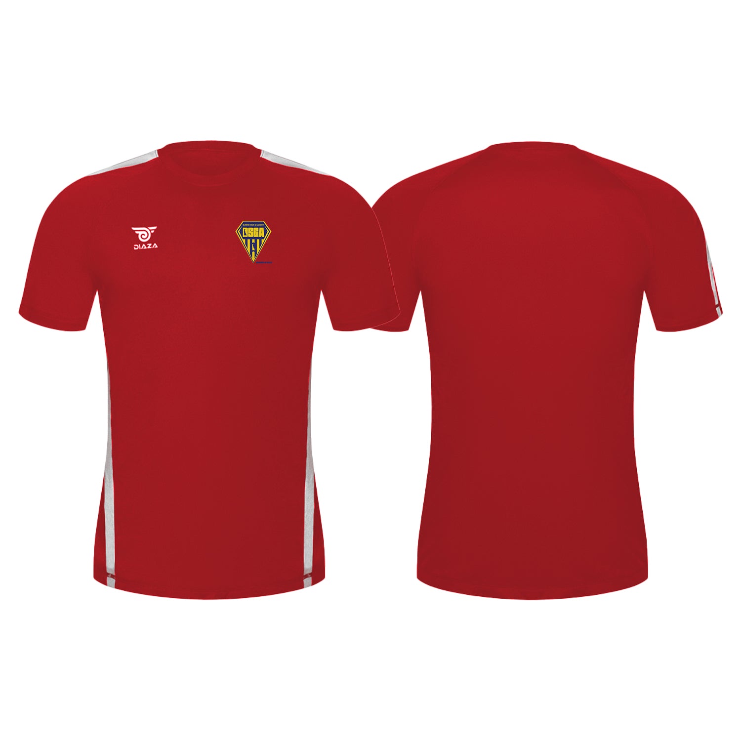 Maglia da allenamento Diamond State Academy City rossa e bianca - Diaza Football 