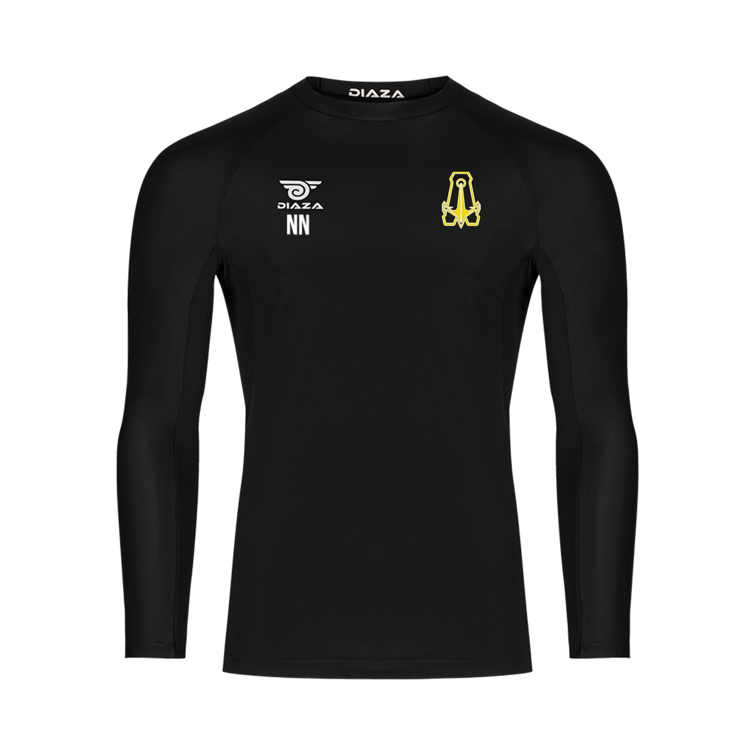 Washington Admirals Long Sleeve Compression Shirt Black - Diaza Football 
