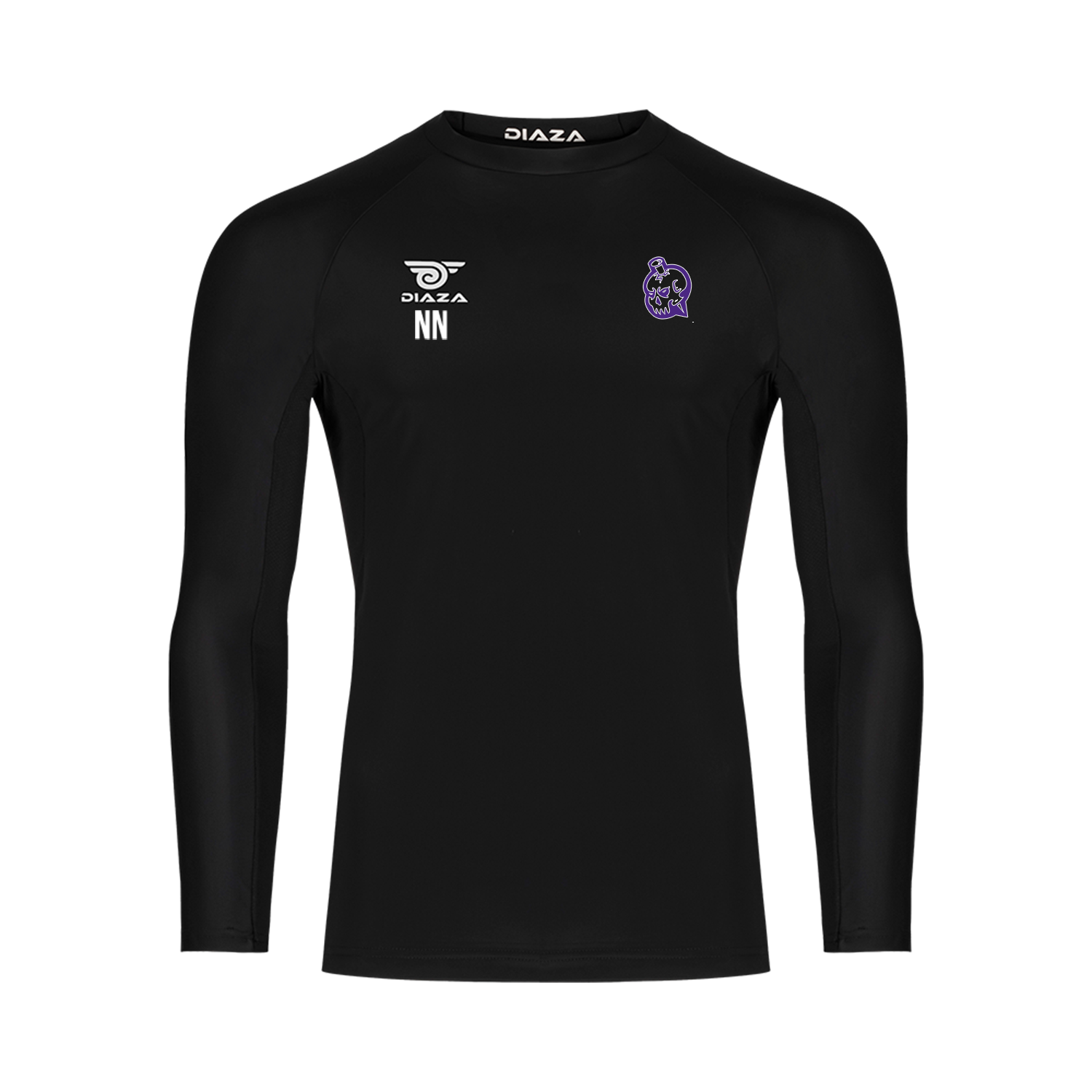 New Orleans Curse Long Sleeve Compression Shirt Black - Diaza Football 