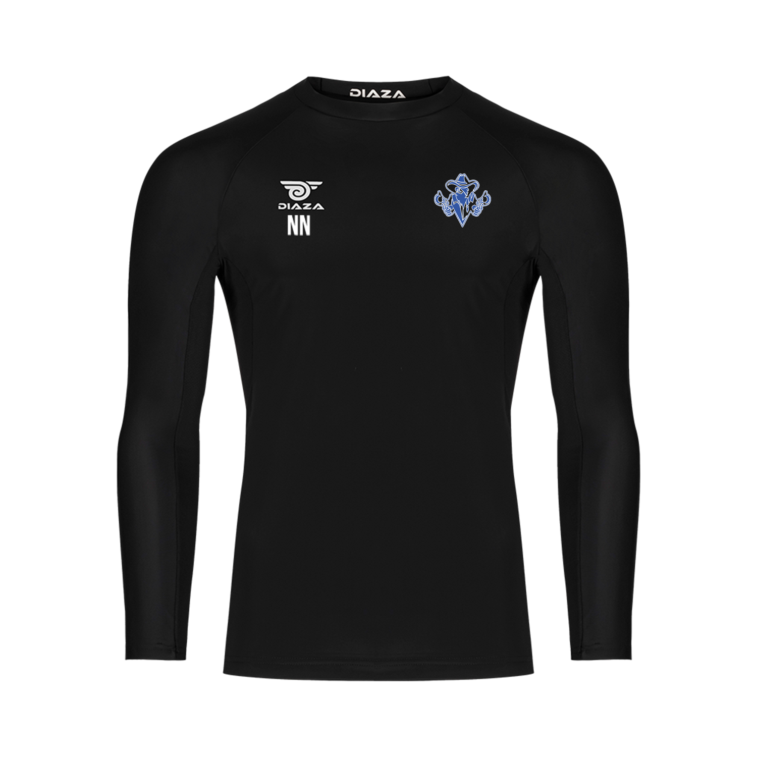 Austin Outlaws Long Sleeve Compression Shirt Black - Diaza Football 