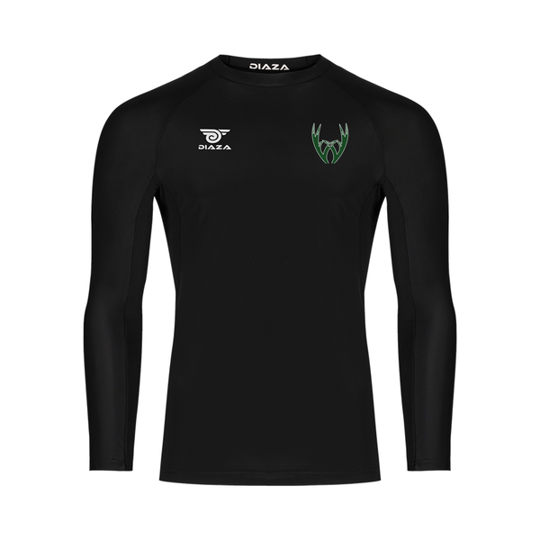 Rochester Whiteout Long Sleeve Compression Shirt Black - Diaza Football 