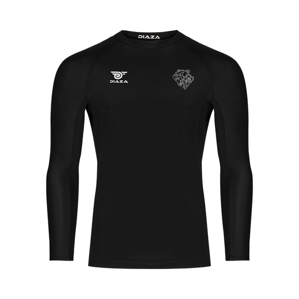 Ottawa Black Bears Long Sleeve Compression Shirt Black - Diaza Football 